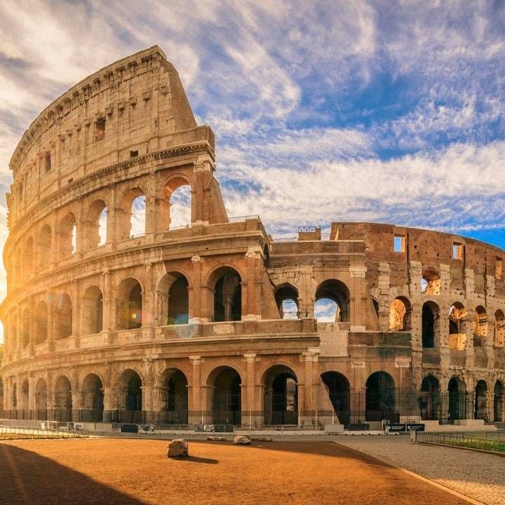 The Colosseum in Rome, Italy at golden hour